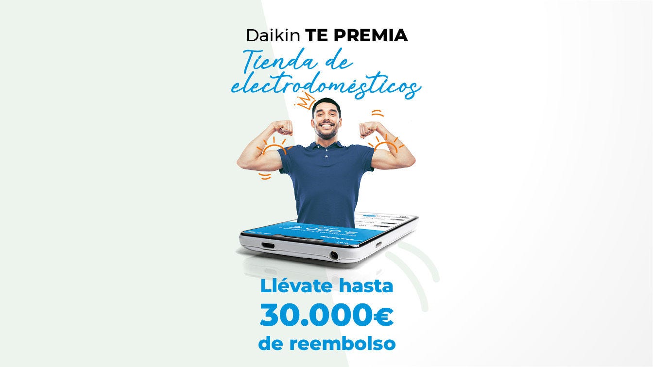 Daikin te premia, nueva app de recompensas para tiendas de electrodomésticos