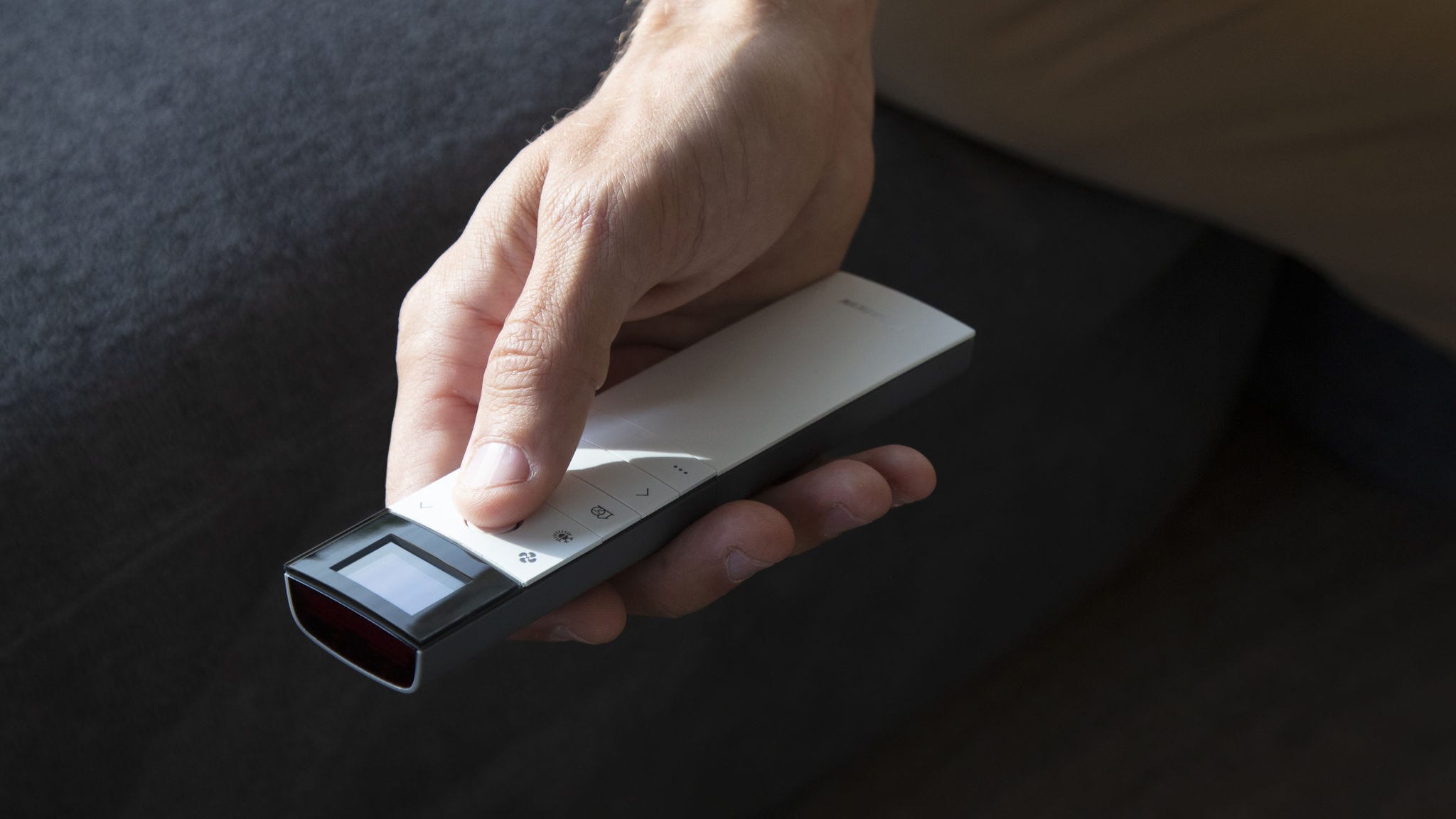 Remote control activating the FAN mode of the air conditioner
