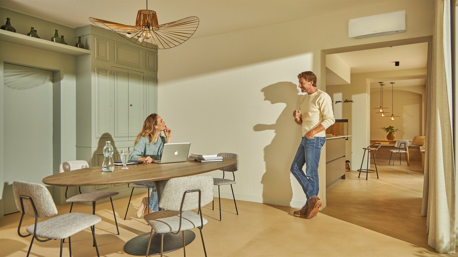 Couple enjoying Daikin air conditioning