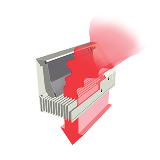 Biddle comfort air curtain constant air technology - small outblow illustration_Illustrations.tif