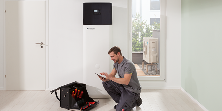 Vista translucida de una casa con sistema Split